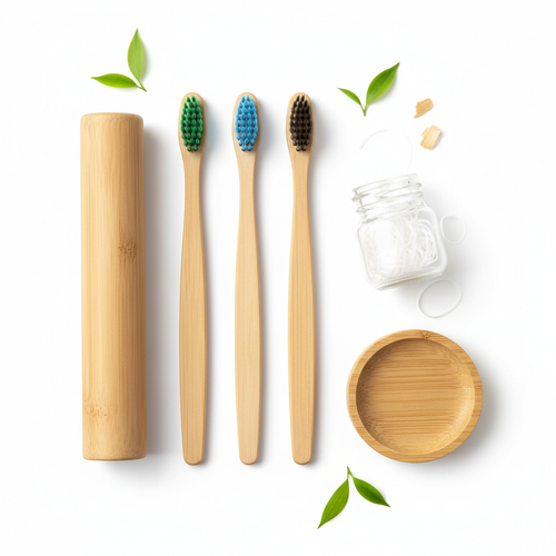 Bamboo Toothbrush Set