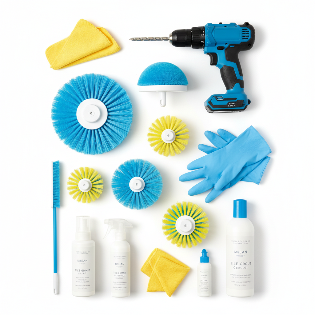 Drill Brush Power Scrubber Set