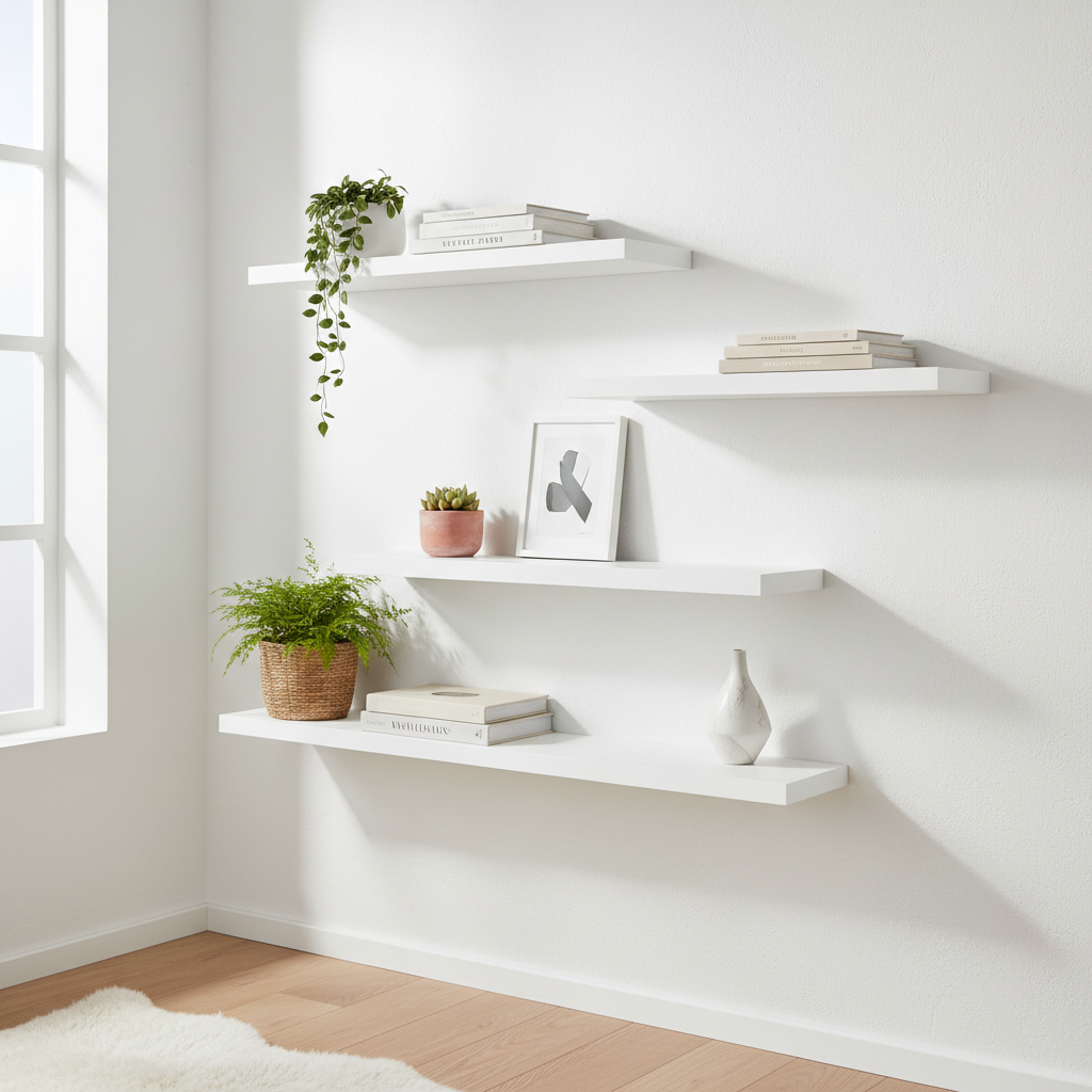 Premium Floating Wall Shelves (Set of 3)