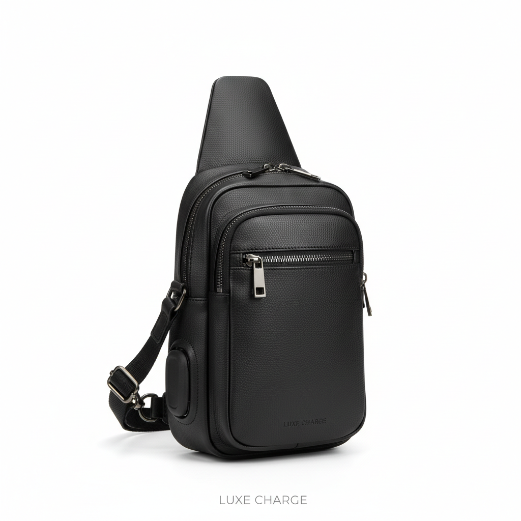 Sling Bag for Men — Crossbody Bag with USB Charging Port