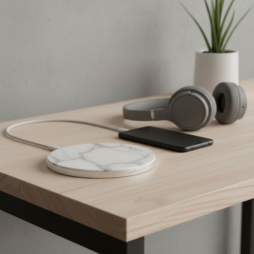 Wireless Charging Pad (Slim Marble Design)